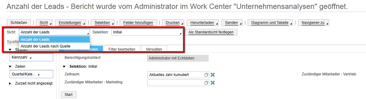 Berichtssichten 2