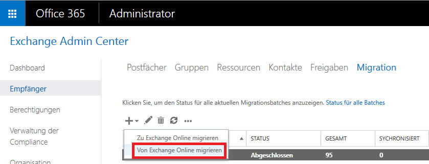 Exchange Postfachmigration 4