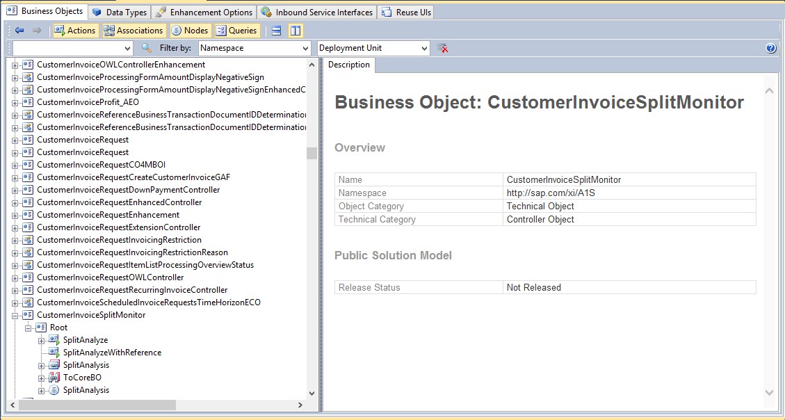 Repository Explorer mit deaktiviertem PSM