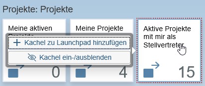 SAP Business ByDesign - HTML5 - Launchpad -Kacheln
