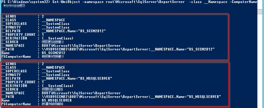 SCCM WMI Reporting Powershell2instanzen