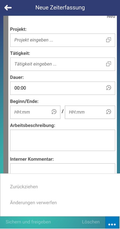 Zeiten erfassen per App SAP Business ByDesign